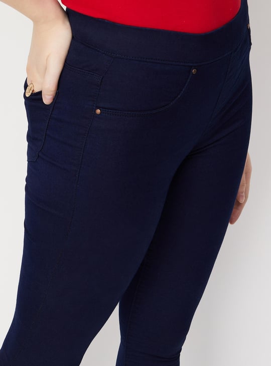 Women Solid Stretch Jeggings