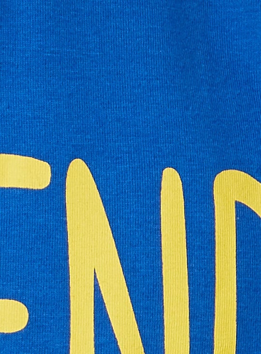 Boys Typographic Printed Cotton T-shirt
