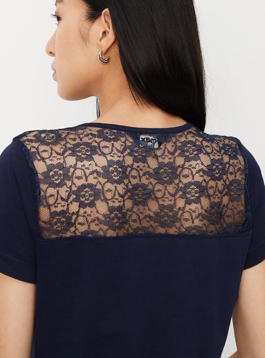 Women Solid Henley Neck T-shirt