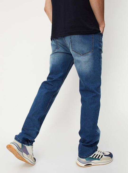 Men Washed Relaxed Fit Jeans