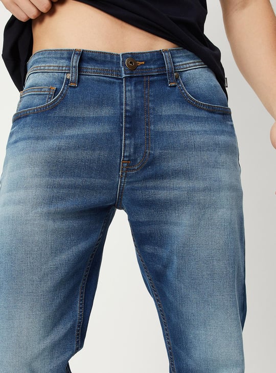 Men Washed Relaxed Fit Jeans