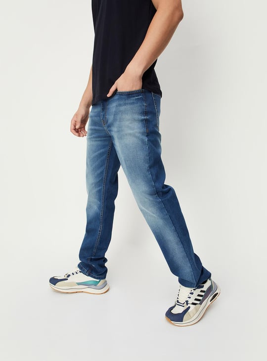 Men Washed Relaxed Fit Jeans