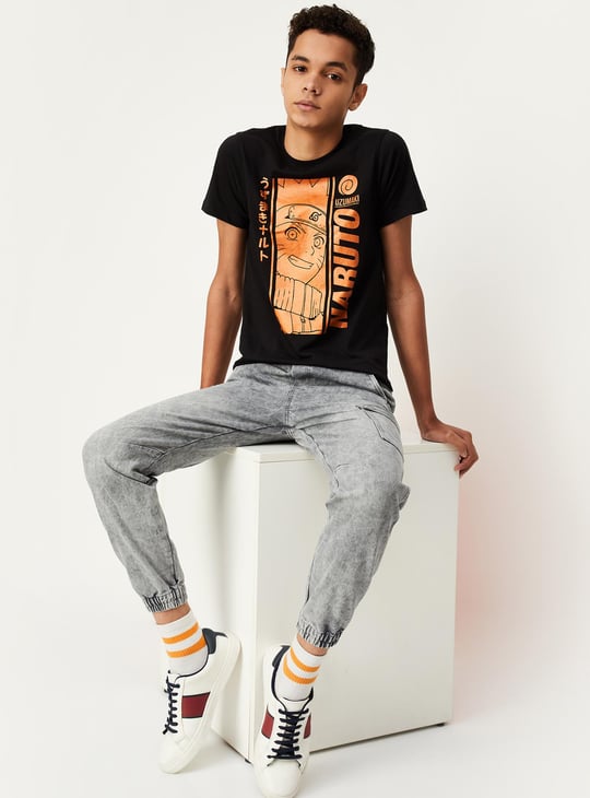 Boys Naruto Printed Cotton T-shirt