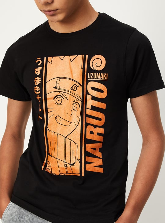 Boys Naruto Printed Cotton T-shirt