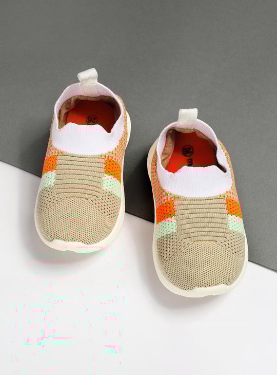 Girls Colourblock Slip-On Sport Shoes PU