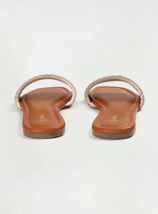 Women Woven Strap Flat Sandals