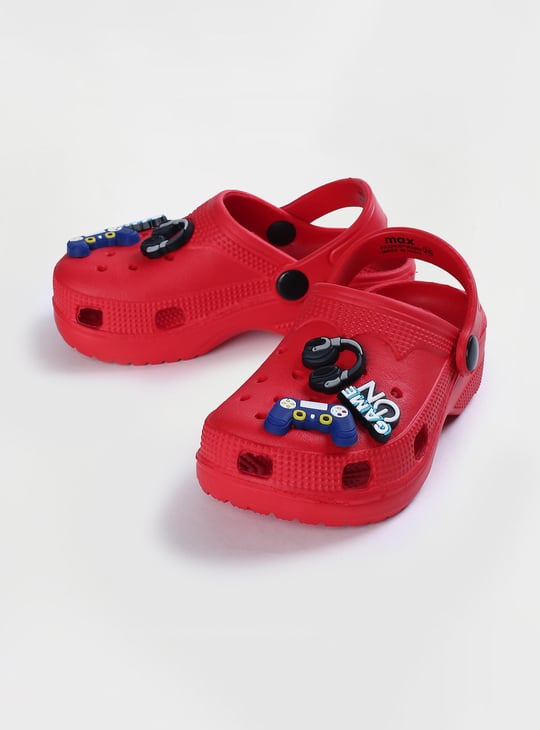 Boys Jibbitz Charm Clogs with Ankle Strap