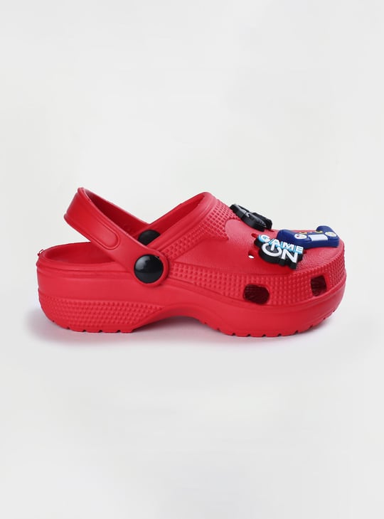 Boys Jibbitz Charm Clogs with Ankle Strap