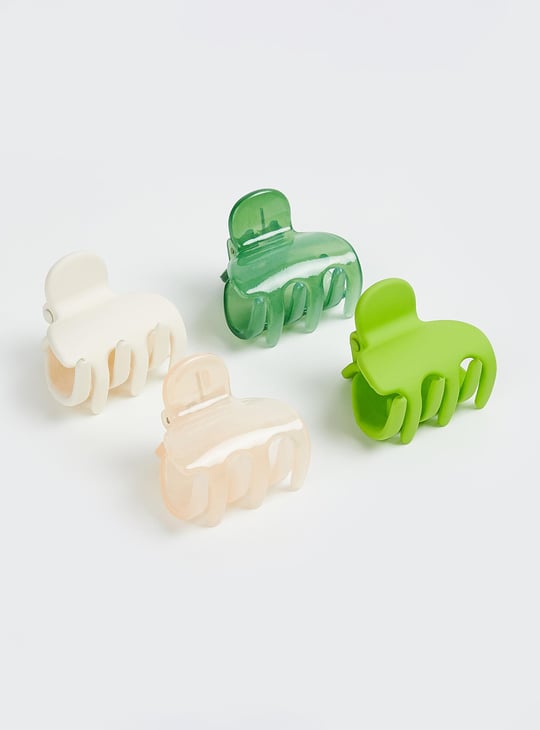 Women Solid Claw Hair Clip - Pack of 4