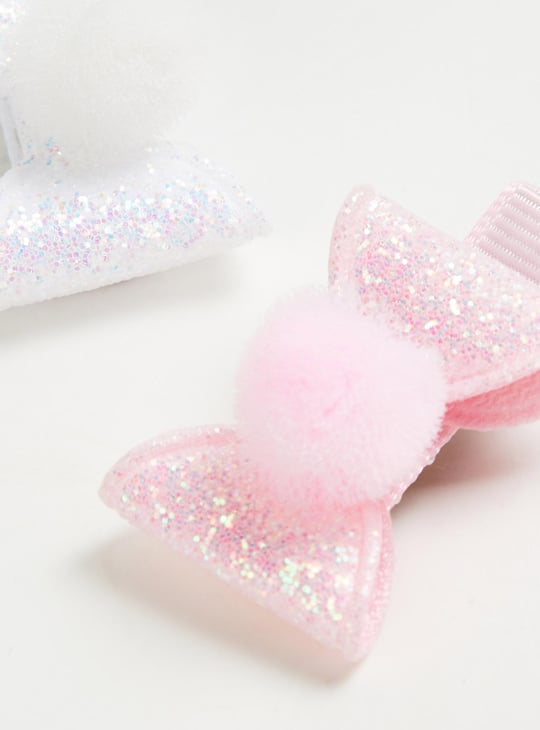 Girls Bow Alligator Hair Clips - Pack of 4