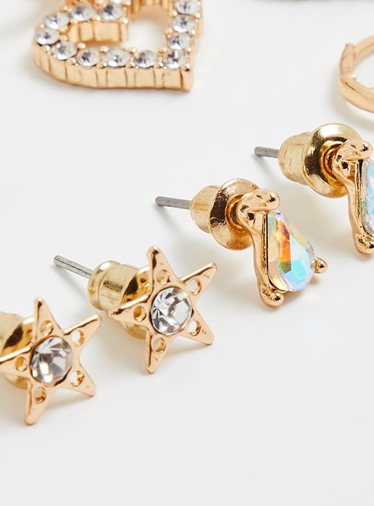 Women Embellished Drop and Stud Earrings - Pack of 6