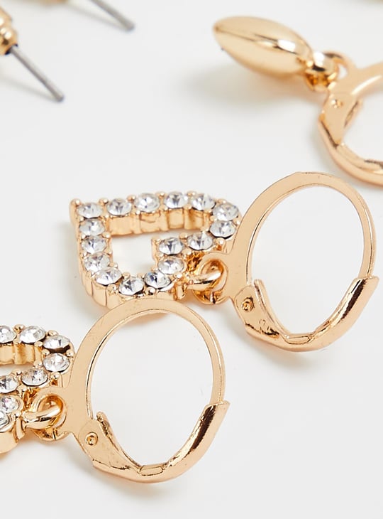 Women Embellished Drop and Stud Earrings - Pack of 6