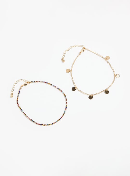 Women Embellished Anklets - Pack of 2