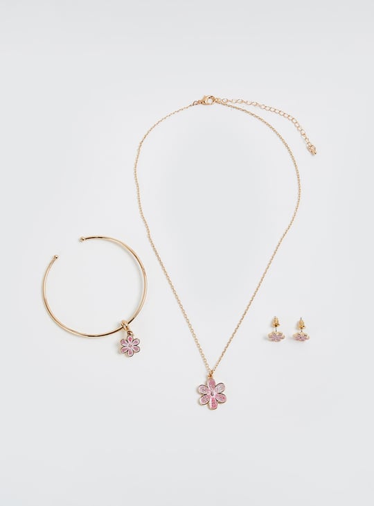 Girls Floral Jewellery Set