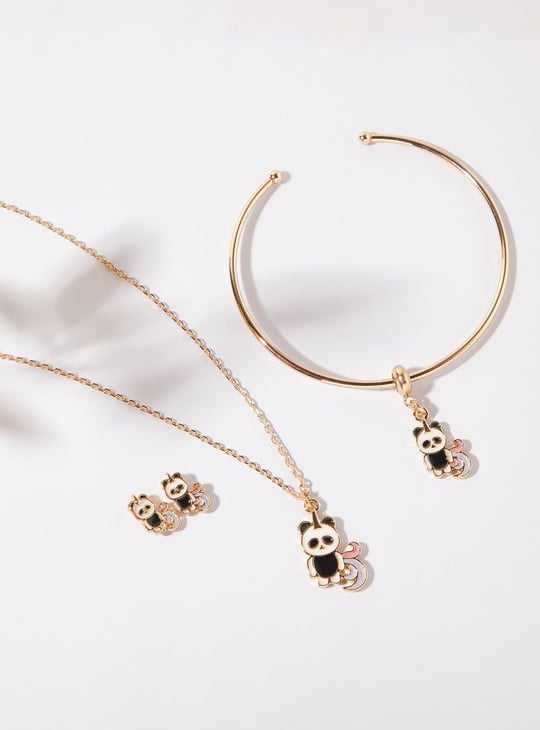 Girls Panda Jewellery Set