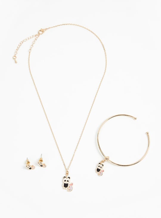Girls Panda Jewellery Set