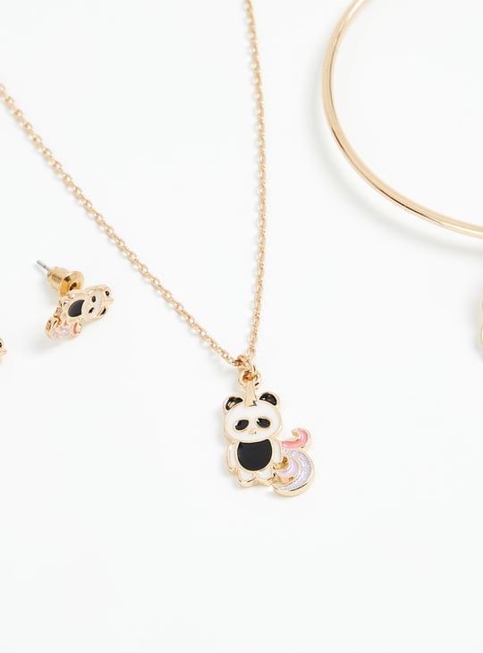 Girls Panda Jewellery Set