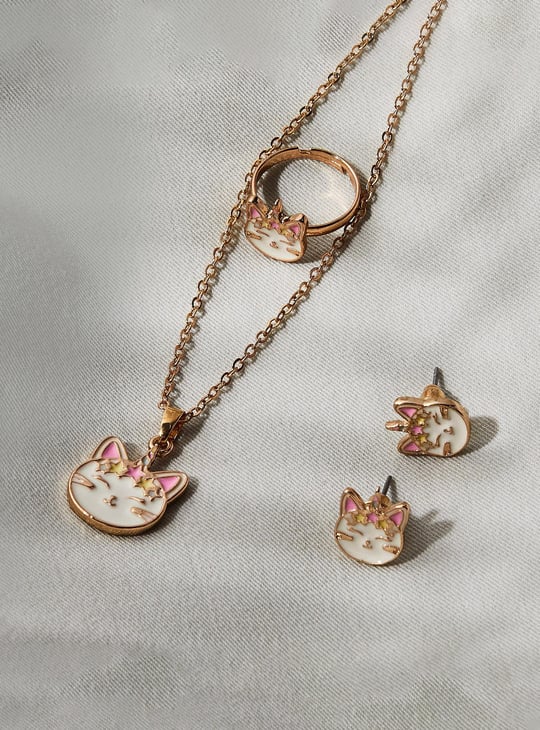 Girls Cat Jewellery Set