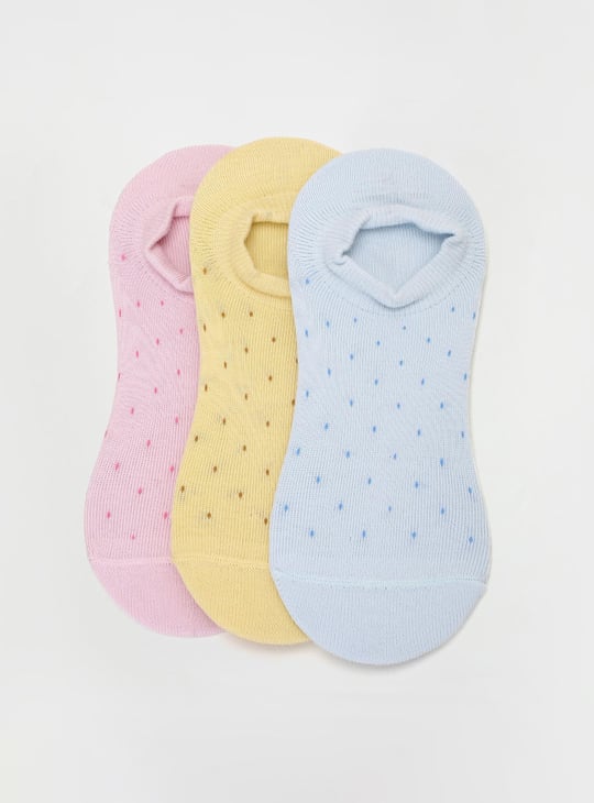 Women Printed No-Show Socks - Pack of 3