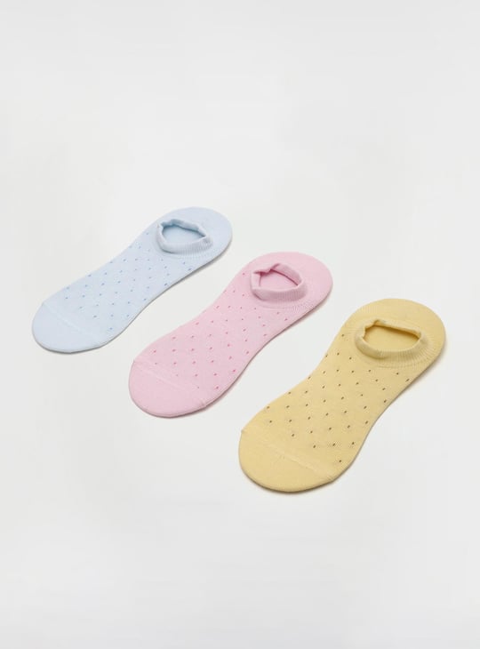 Women Printed No-Show Socks - Pack of 3