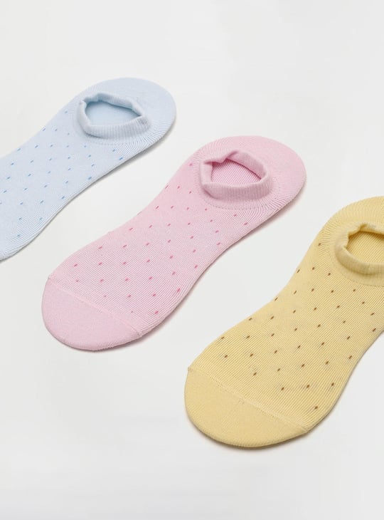 Women Printed No-Show Socks - Pack of 3
