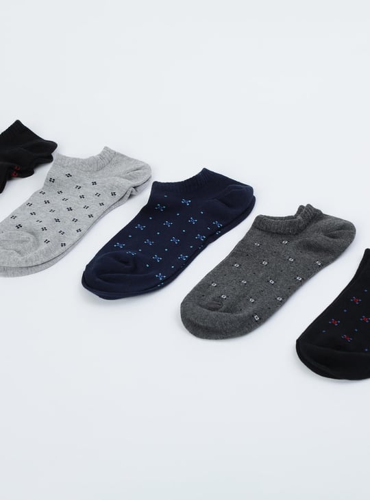 Men Printed Ankle-Length Socks - Pack of 5