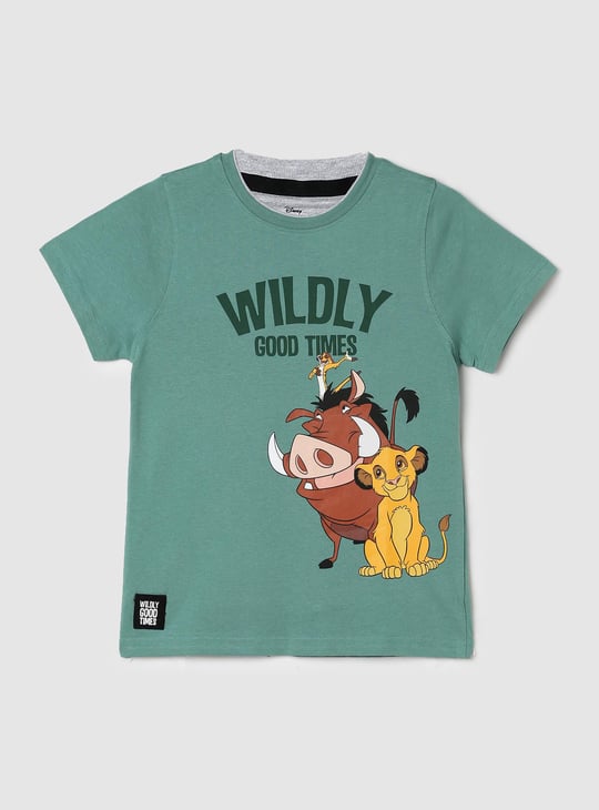 Boys Lion King Printed T-shirt Printed