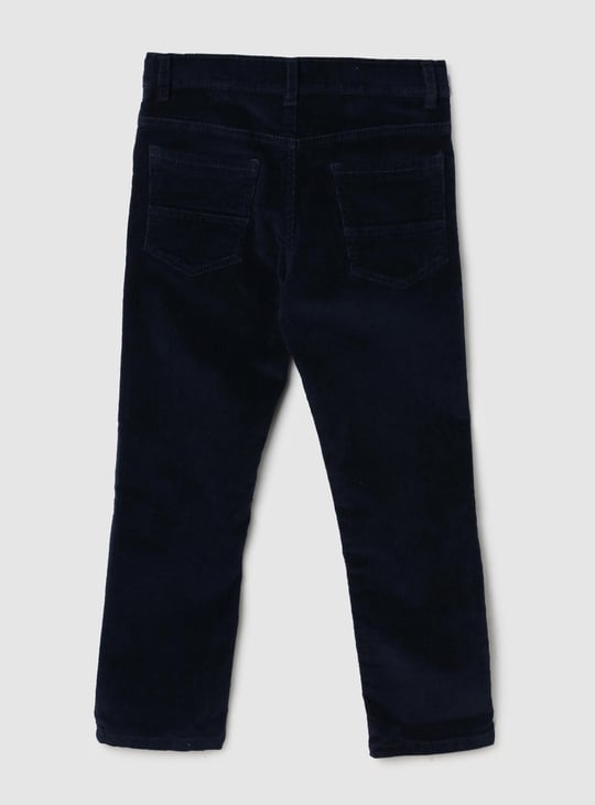 MAATEE&SONS US Navy Denim Pants Corduroy Men's Navy Blue Corduroy