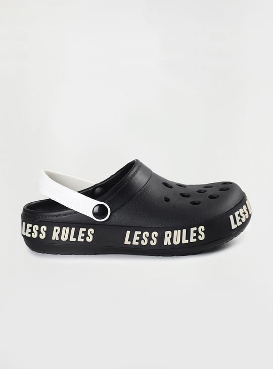 Boys Ankle Strap Clogs with Decorative Foxing