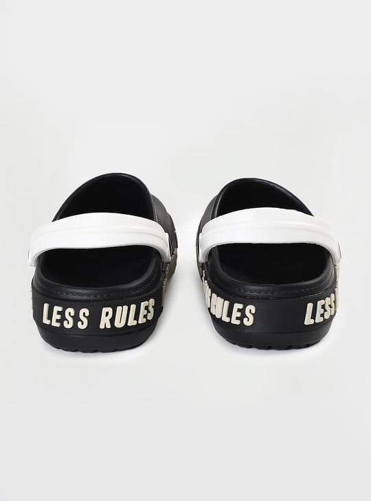 Boys Ankle Strap Clogs with Decorative Foxing