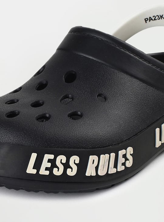 Boys Ankle Strap Clogs with Decorative Foxing