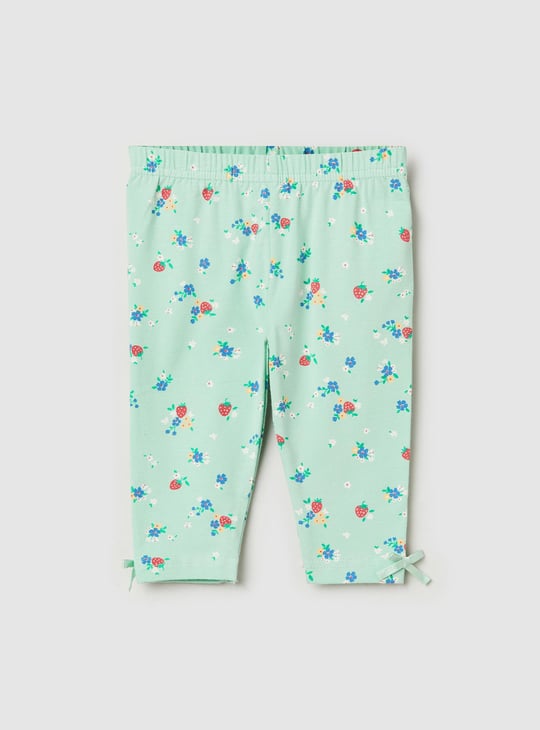 Girls Printed Ankle-Length Leggings