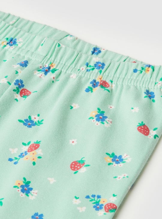 Girls Printed Ankle-Length Leggings