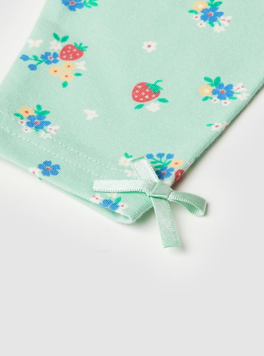 Girls Printed Ankle-Length Leggings