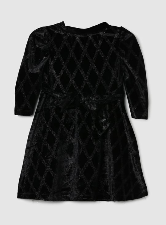Buy Girls Shimmer Fit Flare Velvet Dress Online at just Rs