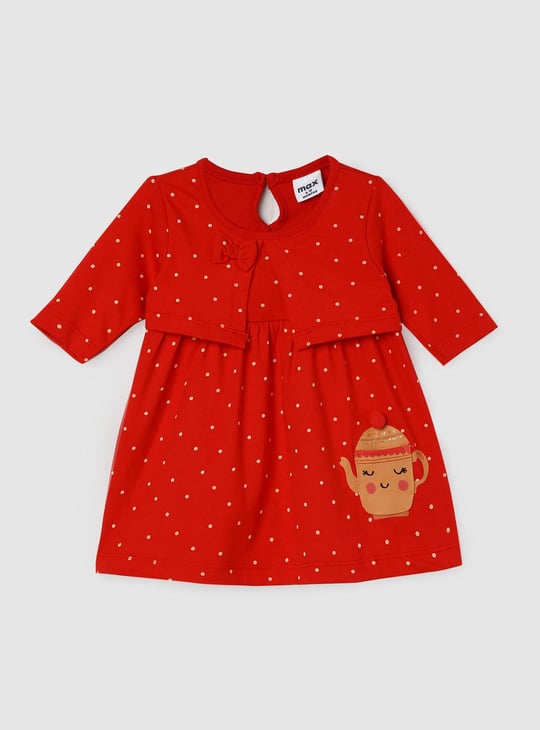 Girls Printed Fit and Flare Dress