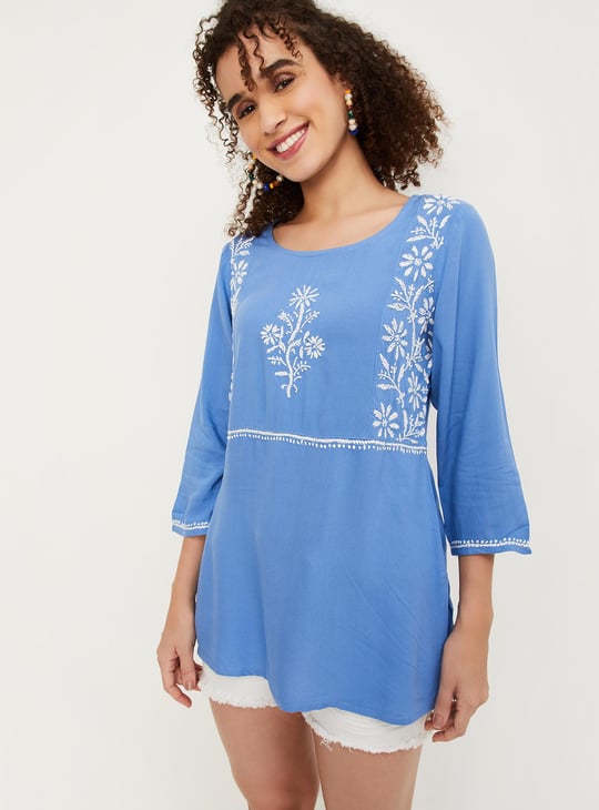 Women Chikankari Short Kurti