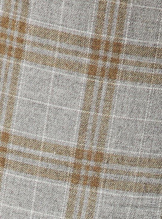 Men Carrot Fit Checked Formal Trousers