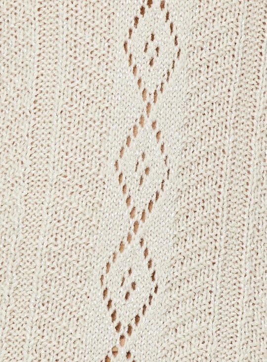 Women Pointelle Knit Sweater Dress