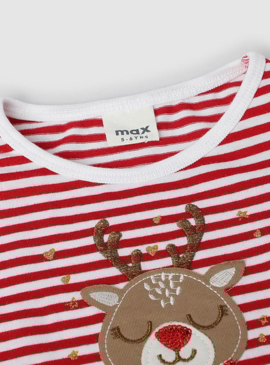 Girls Striped Tulle Dress