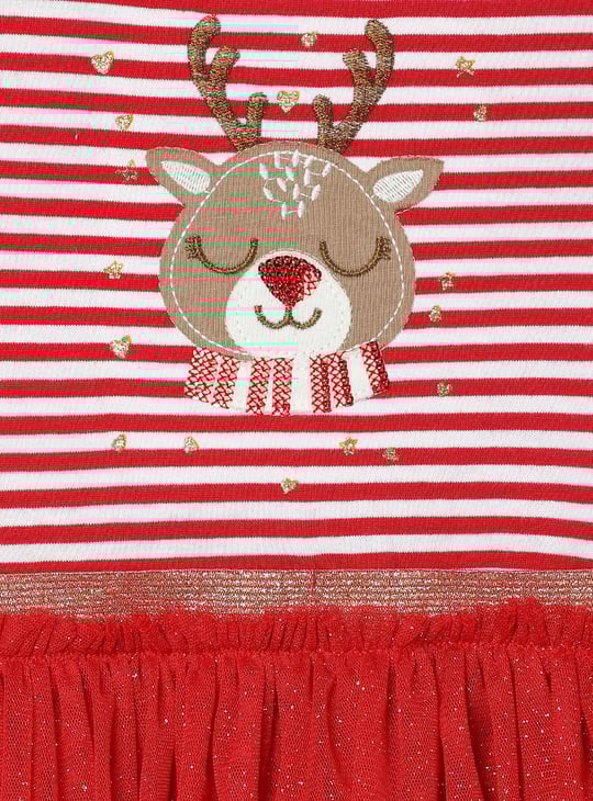 Girls Striped Tulle Dress