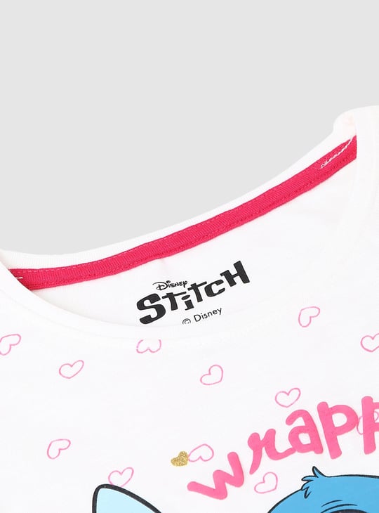 Girls Lilo & Stitch Printed T-shirt