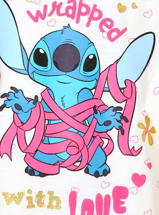 Girls Lilo & Stitch Printed T-shirt