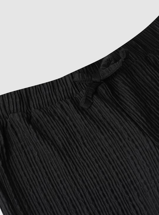 Girls Textured Elasticated Trousers