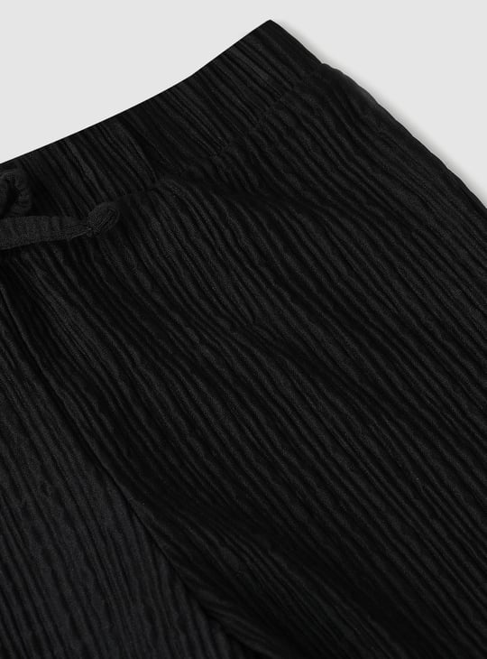 Girls Textured Elasticated Trousers