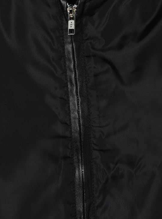 Boys Solid Zip-Front Bomber Jacket