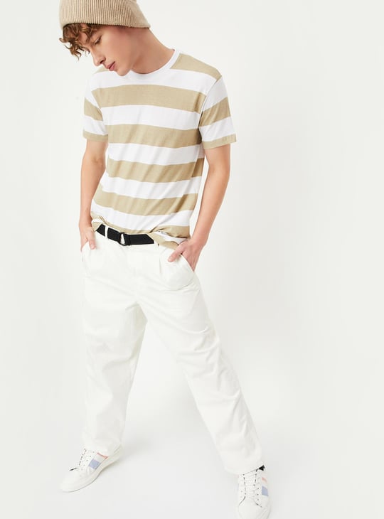 Men Slim Fit Striped T-shirt
