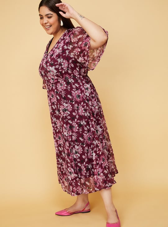 Women Floral Printed Midi Dress