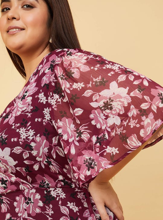 Women Floral Printed Midi Dress