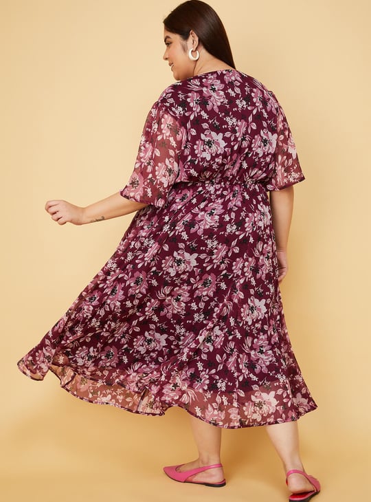 Women Floral Printed Midi Dress